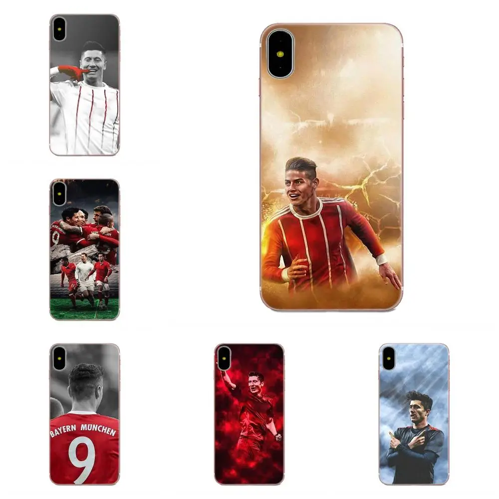 

For Xiaomi Redmi Note 2 3 3S 4 4A 4X 5 5A 6 6A Pro Plus Coque Cell Phone Case Shell Transparent TPU Football Lewandowski