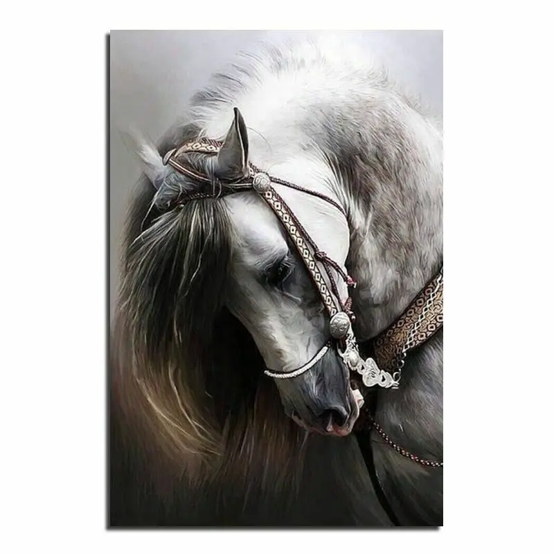

YI BRIGHT New Diamond Embroidery White Horse 2019 5d Diamond Painting Full Square Rhinestones Picture Diamond Mosaic Beadwork