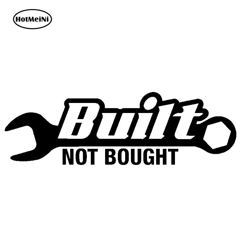 HotMeiNi 20.4x6.4cm Built Not Bought V2 Car Sticker Decal JDM Racing Drift Hoonigan Stance illest Turbo Black/Sliver hotmeini 60cm 14cm endless nights japanese kanji stance windshield jdm for bmw mugen car decal sticker big car sticker