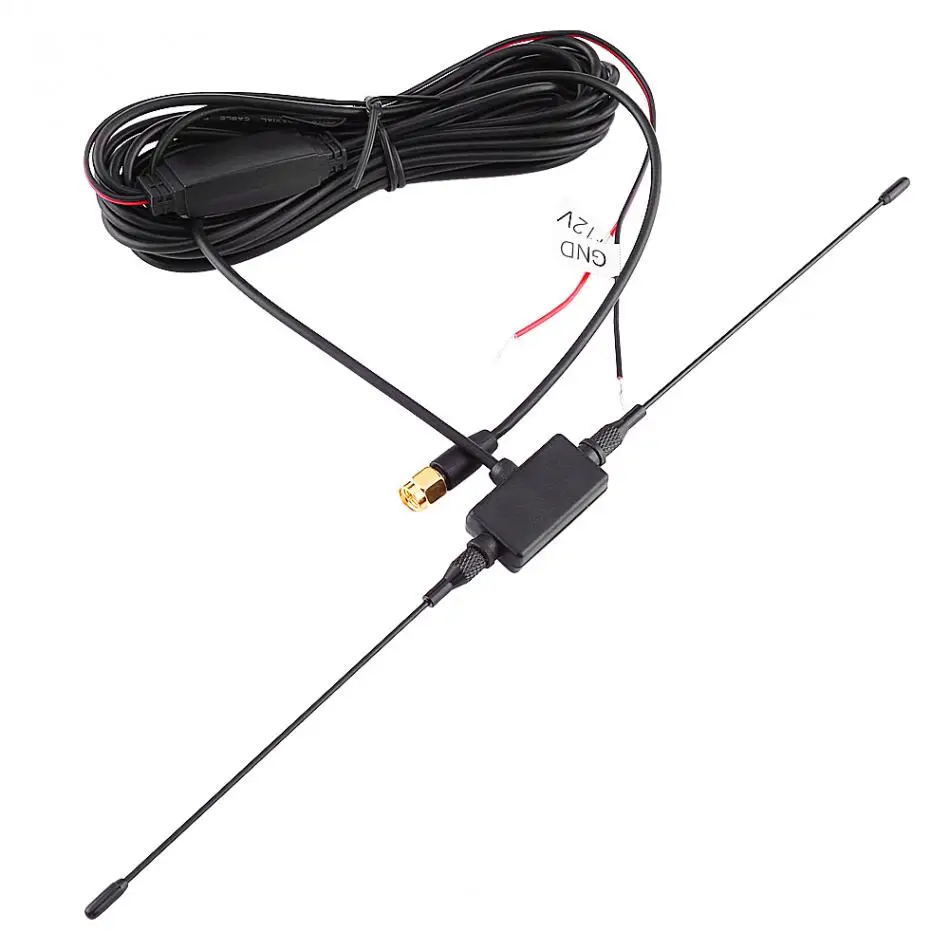 1 комплект Автомобильная SMA активная антенна со встроенным усилителем для цифрового ТВ сильный принимающий сигнал Горячая Высокое качество авто антенна