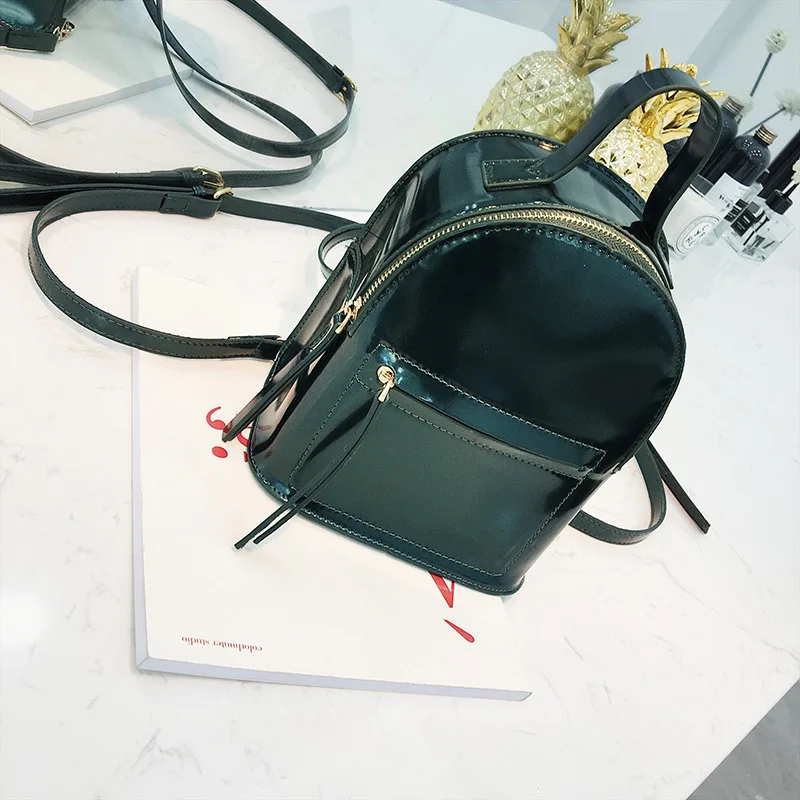 

new contrast color backpack female trend shopping backpack Japan and South Korea student bag