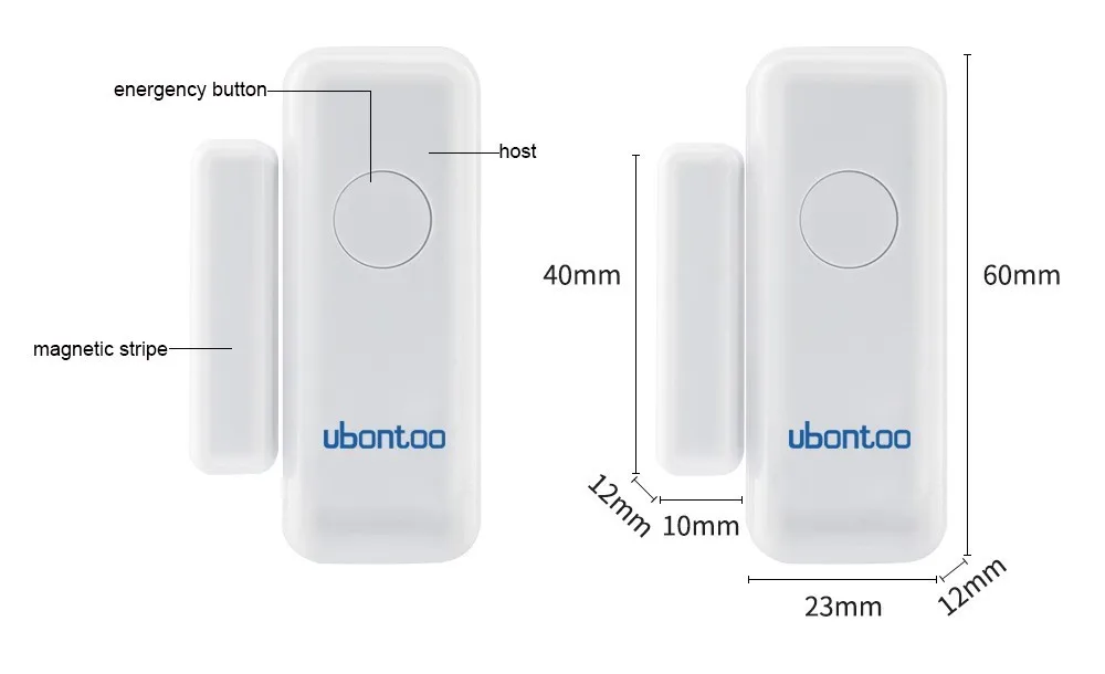 Ubontoo оконный магнитный датчик двери детектор портативный датчик сигнализации s умный дом детекторы беспроводной для ubontoo сигнализация