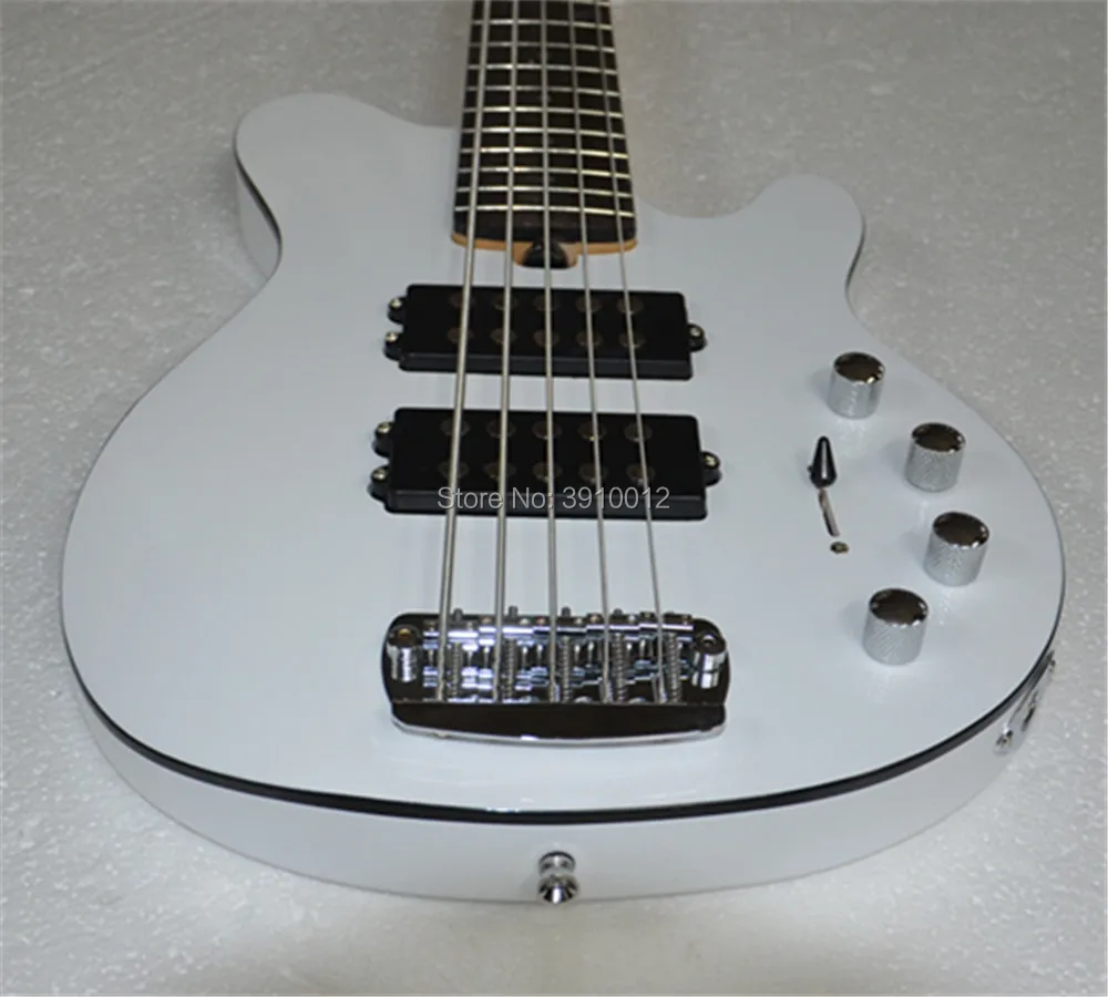 Top quality White color Music Man 5 Strings electric Bass Guitar,Factory shop 5 strings guitar Bass Top quality White color Music Man 5 Strings electric Bass Guitar,Factory shop 5 strings guitar Bass