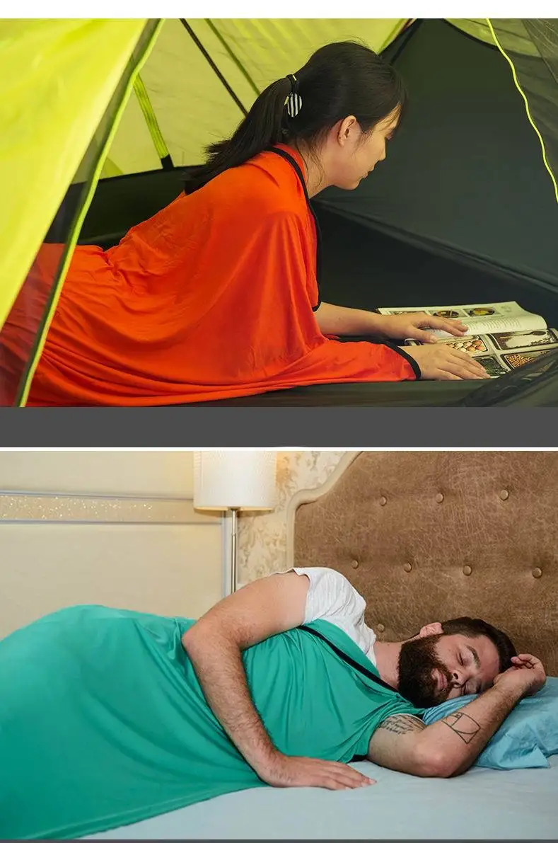 Múmia ao ar Bolsa de Dormir Bolsas de Dormir Naturehike Livre Único Forro Super Elástico Acampamento Bussiness Hospital Viagem Primavera Verão 6 Sacos de dormir