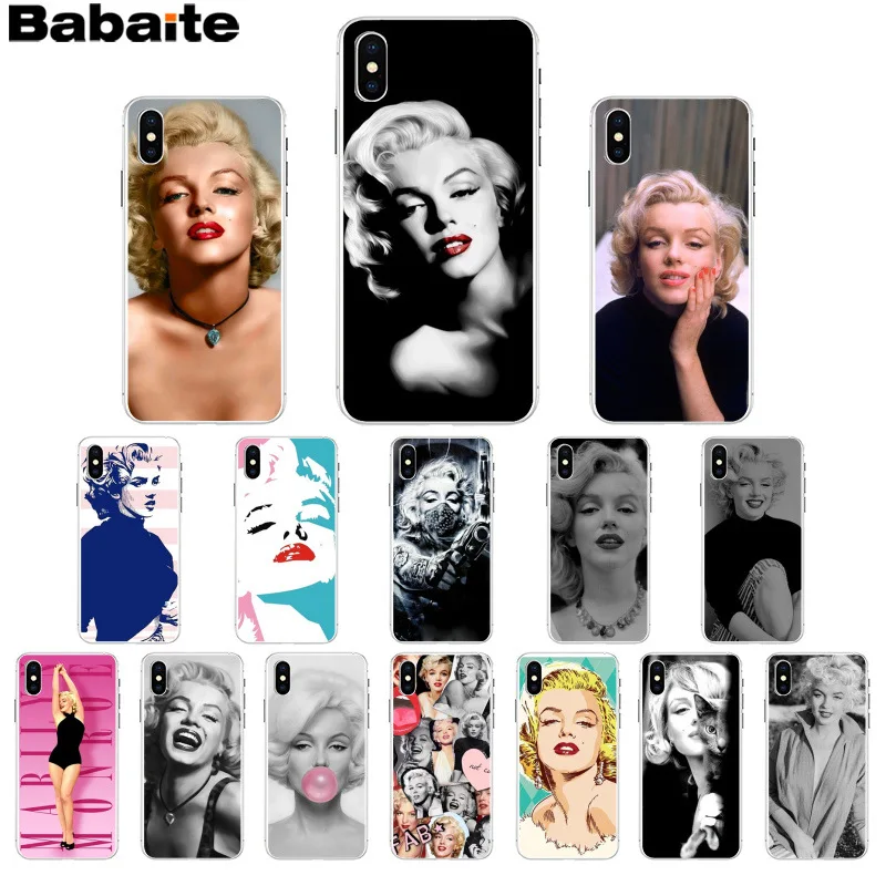 

Babaite Marilyn Monroe Soft TPU Phone Case for iPhone X XS MAX 6 6s 7 7plus 8 8Plus 5 5S SE XR