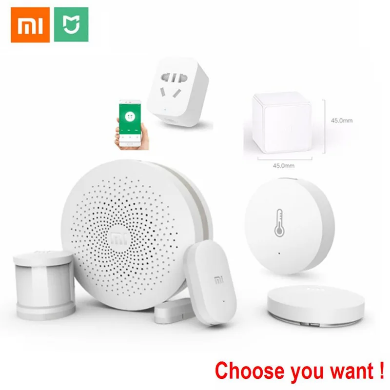 

Xiaomi Mijia Original Smart Home Gateway Door Window Human Body Sensor Temperature Humidity Sensor Switch Zigbee Socket Charger