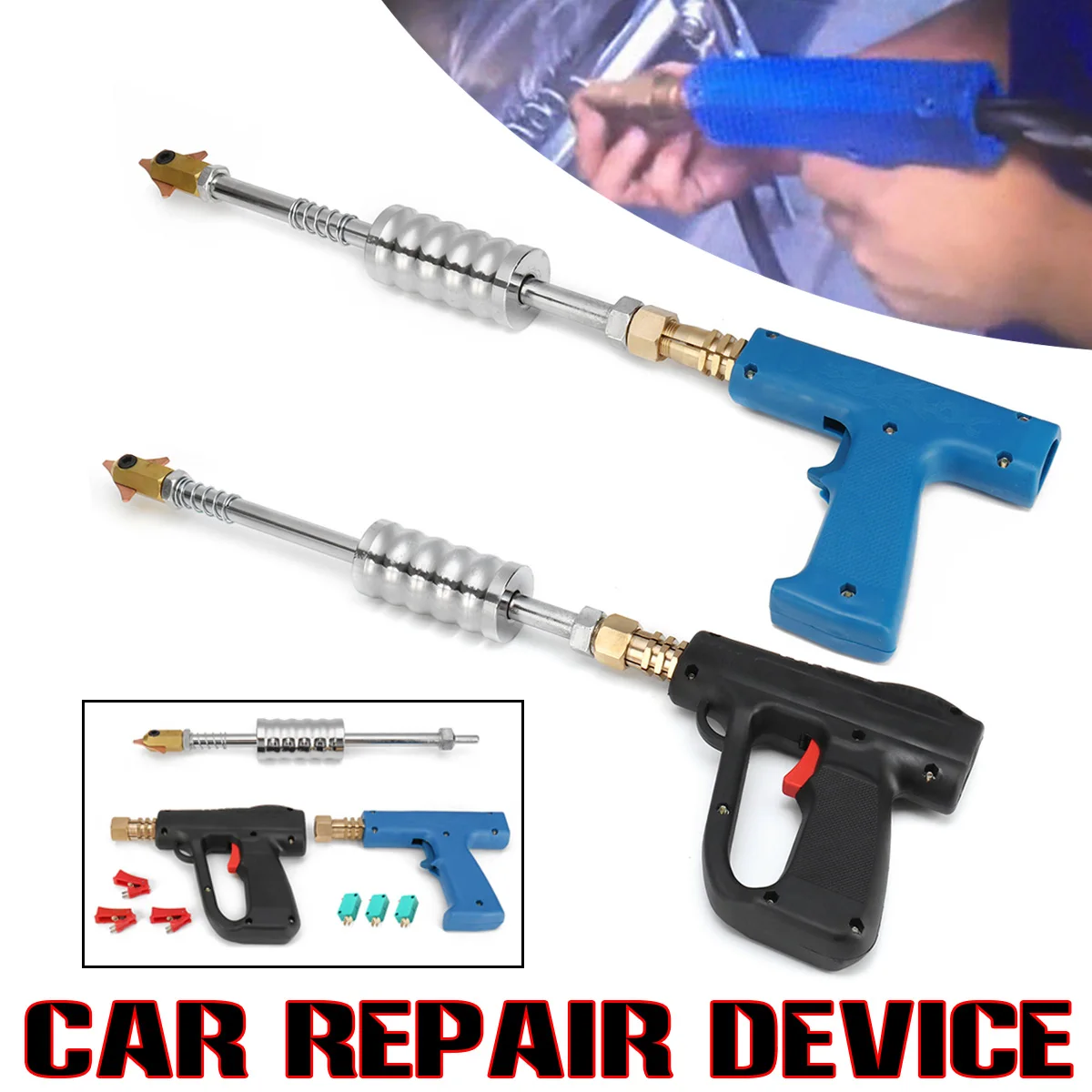 Spot Welding Machine Car Dent Repair Tool Kit Dent Puller Car Body Stud Welding G u n Hammer for Dent Spot Repair Device afbeelding