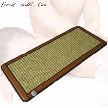 2018 best present for parents Beauty Care natural heating jade mattress health sleeping mat cushion free shipping from China