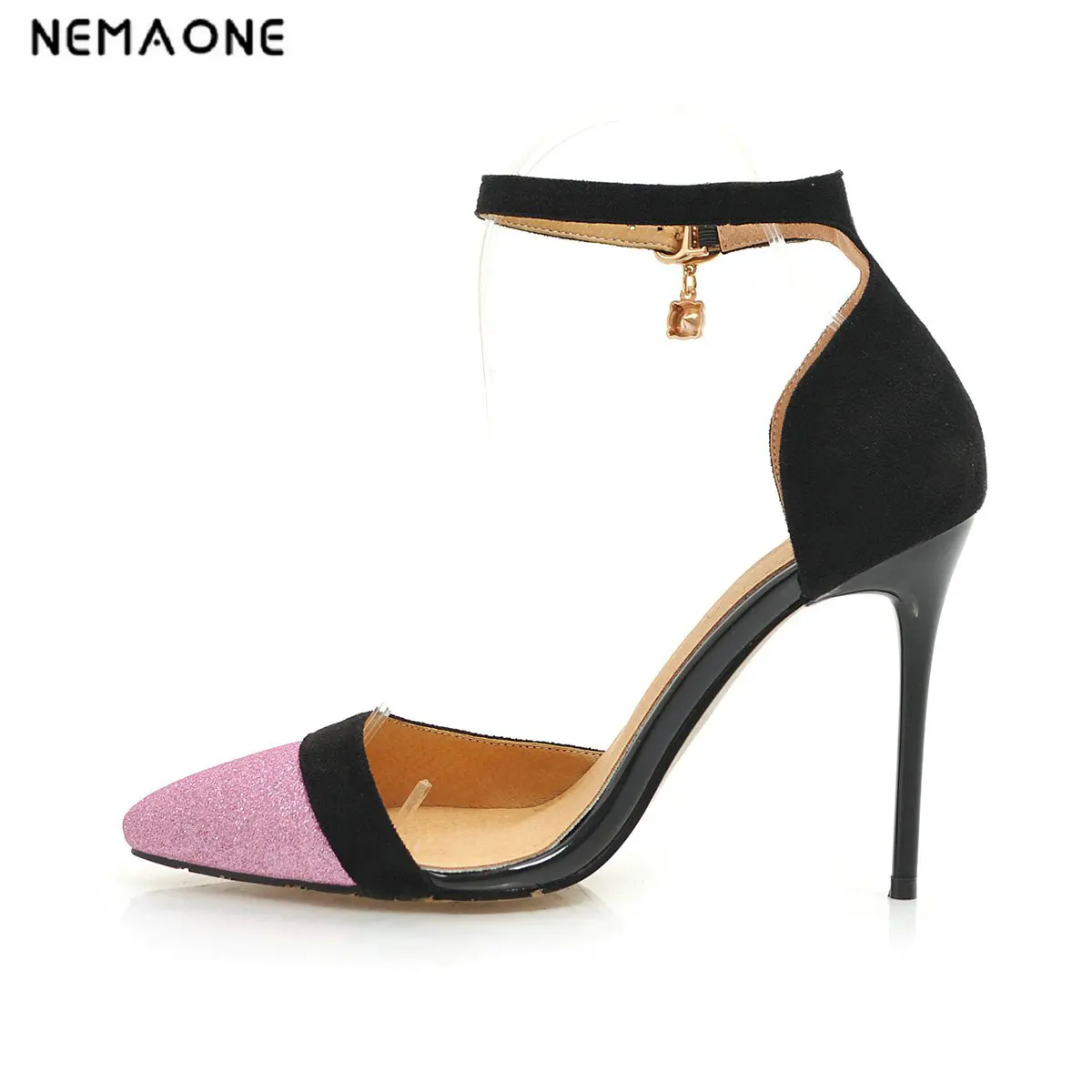 

NemaoNe summer style women pumps ankle strap super high heels party dress shoes large size 41 42 43