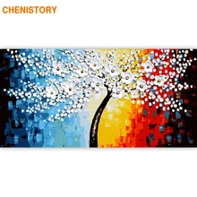 CHENISTORY рамка абстрактные цветы Сделай Сам картина по номерам Современная Настенная живопись Большой размер Холст Картина для гостиной 60x120 см