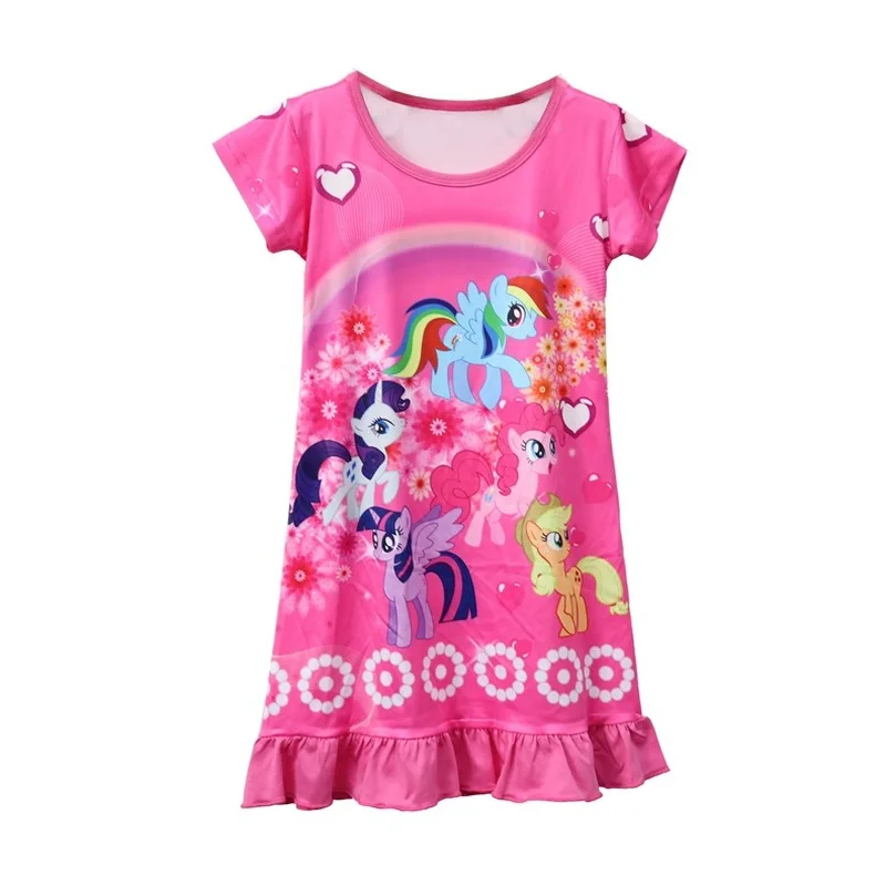 

New Elsa dress Moana vaiana girl Costume Unicorn Cosplay Princess Anna Rainbow Dash Horse Dress Children Party Fantasia Vestidos