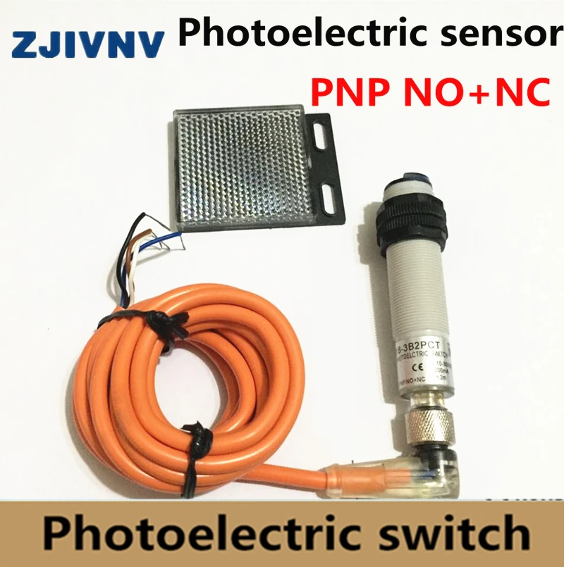 M18 светоотражающий тип PNP NO + NC DC 4 провода Тип соединителя фотоэлектрический