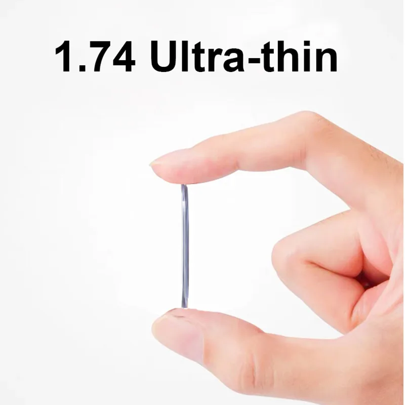 Handoer Ultra-Thin Index 1.74 Anti-Radiation Protection Optical Single Vision Lens Aspheric Anti-UV Prescription Lenses,2Pcs