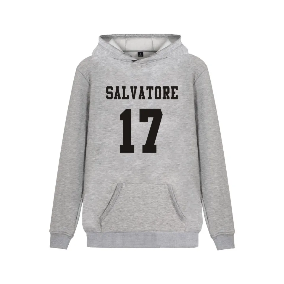  Salvatore 17 Vampire Diaries Mystic Falls Timberwolves Hoody Sweatshirts Print Salvatore 17 Mens Po