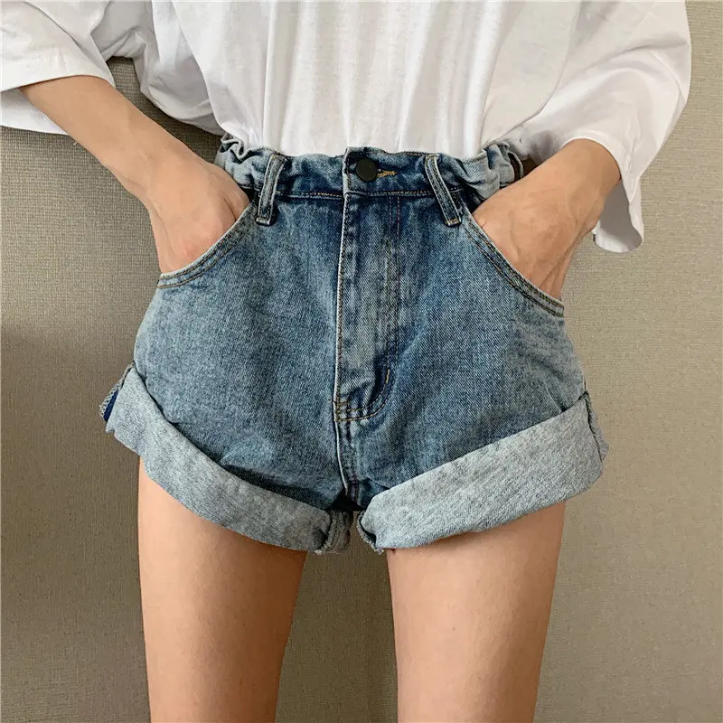 Alien Kitty Retro High Waist Wide Leg Denim Shorts Women New Summer Korea Style Fashion Streetwear Solid Sexy Short Jeans