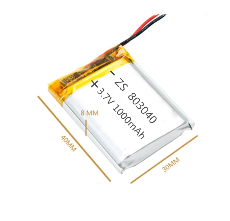 1/2 шт. 3,7 в 1000 мАч 803040 литий-полимерный аккумулятор зарядное устройство для литий-ионный Перезаряжаемые Батарея для MP4 MP5 gps Оборудование для psp мобильный Карманный ПК электронных книг bluetooth