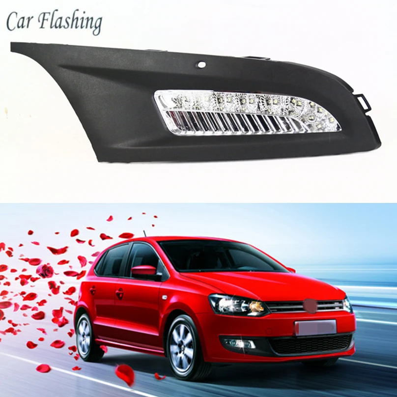 Автомобильная проблесковая 1 комплект для Volkswagen VW Polo 2010 2011 2012 2013 2014 светодиодный