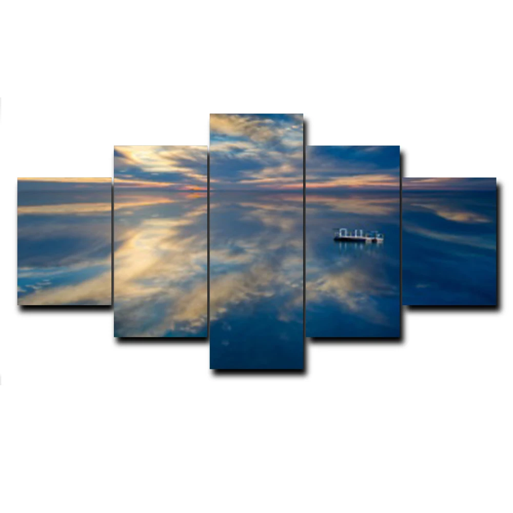 

5 Panel Sunrise Outside Posters and Prints Wall Art Charts Decorative HD Canvas Paintings on the Wall Home Decoration No Frame