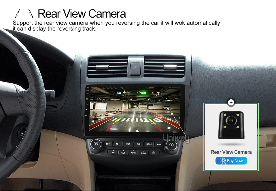 Perfect Uniway AYG1071 2G+32G android 8.1  car dvd for Honda Accord 7 2003 2004 2005 2006 2007 car radio video player gps navigation car 7