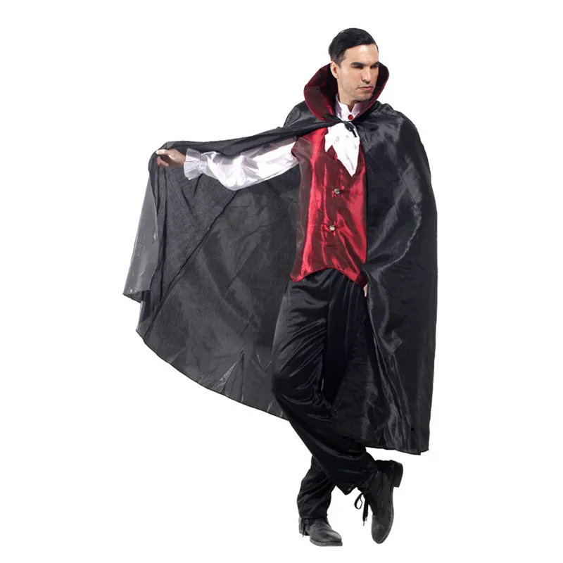 VASHEJIANG Для Мужчин's футболка с изображением графа Дракулы костюм Для мужчин, костюм для взрослых, костюм на Хеллоуин одежда для вечеринки Для мужчин дьявол Косплэй M0104