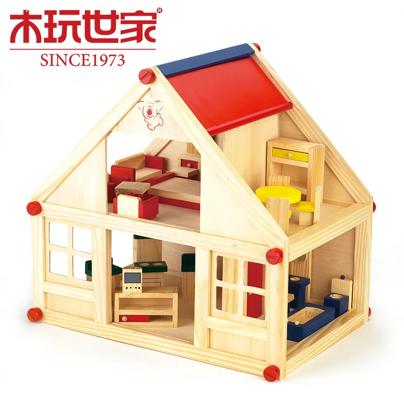 NEW Wooden Building Blocks Baby House Assembled Toys For Chilidren