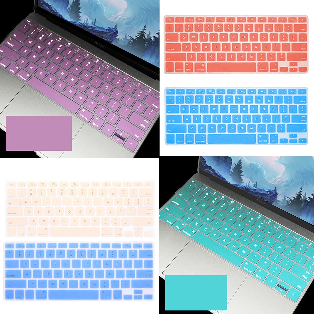 

Ultra-thin Silicone Keyboard Cover Protector Skin for Apple Macbook Air 11 Soft keyboard stickers