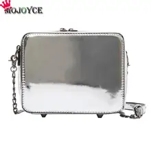 MOJOYCE Women Laser Mirror Small Square Handbag Crossbody Chain PU Leather Messenger Shoulder Bags Girls Elegant Party Handbag