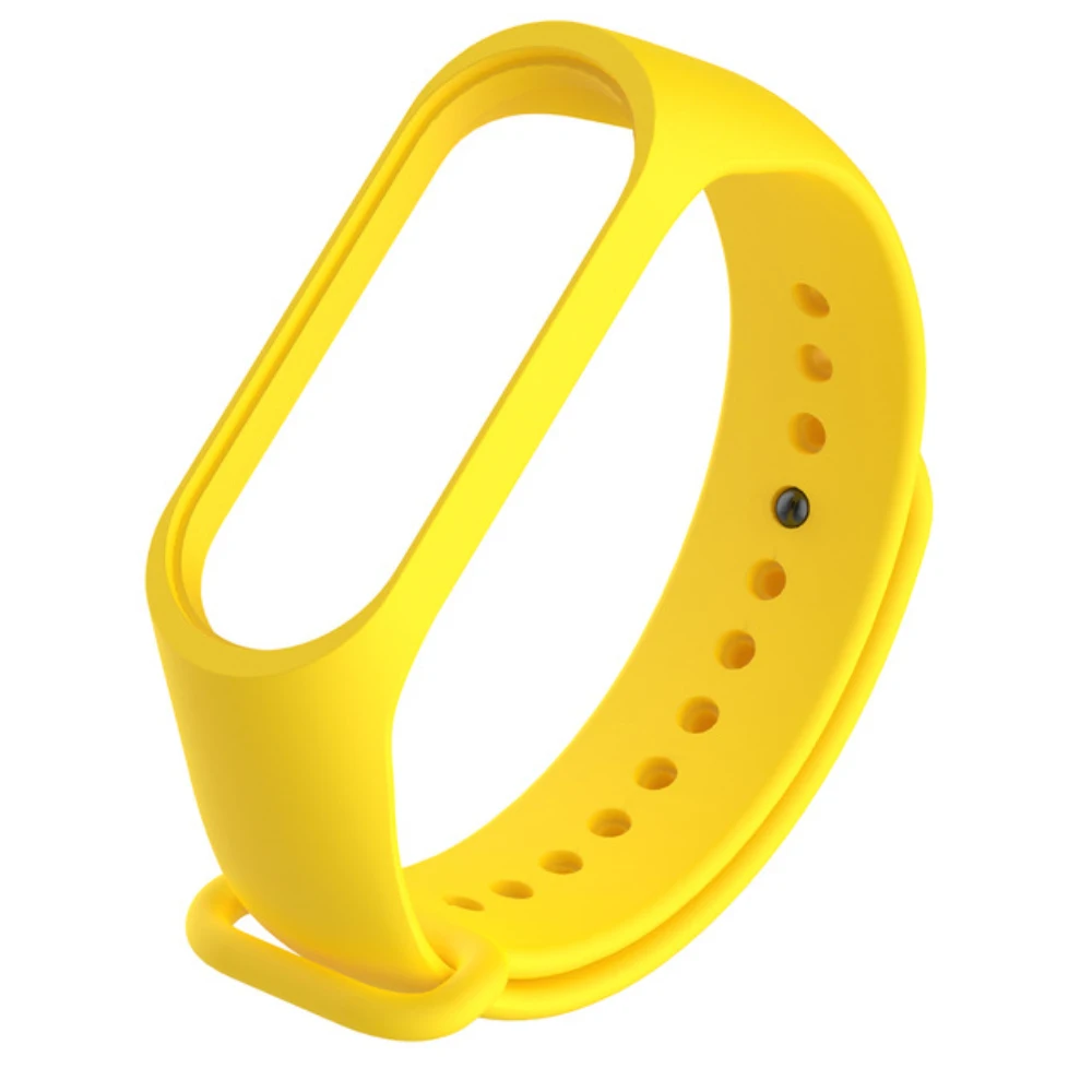 Монохромный браслет силиконовый ремешок для наручных часов спортивный силиконовый ремешок для Xiaomi Mi 3 умный Браслет - Цвет: Цвет: желтый