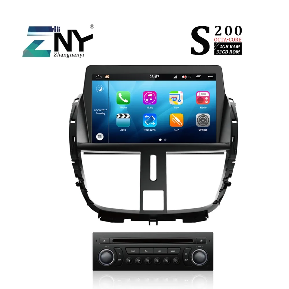 S200 8 &quotAndroid автомобильный DVD для Peugeot 207 207CC Авто Стерео FM Радио RDS GPS навигация