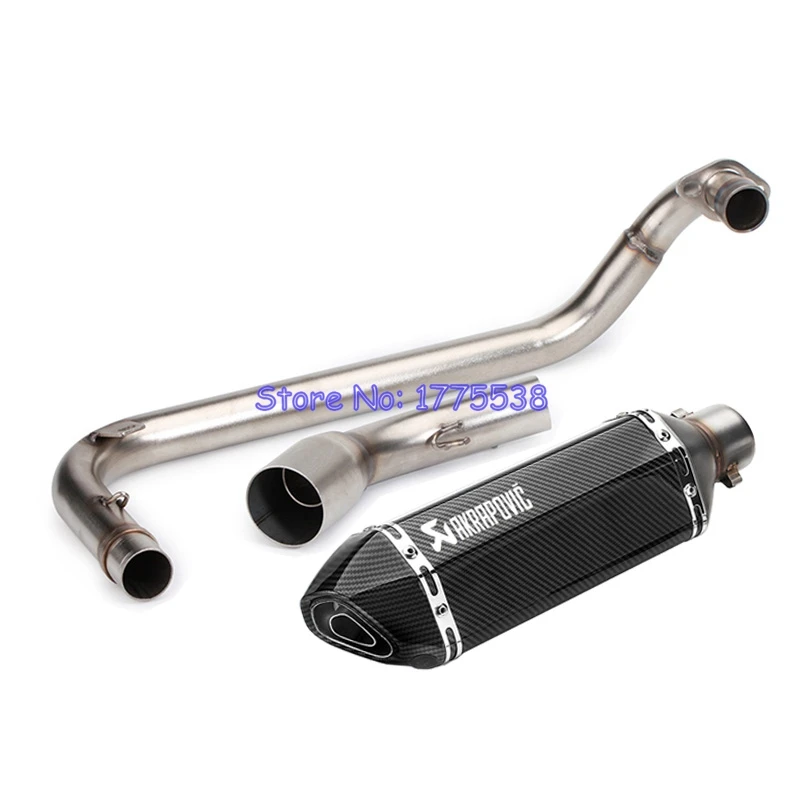 

MSX125 Motorcycle Akrapovic Exhaust Muffler Full System Link Pipe for Honda Grom MSX 125 M3 2013-2018 Escape Moto with DB Killer