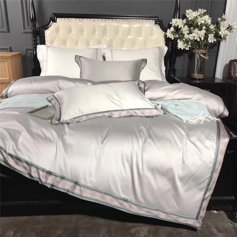 

New 1000TC egyptian cotton bedding sets royal bed set double queen king size duvet cover bed sheet set pillowcase