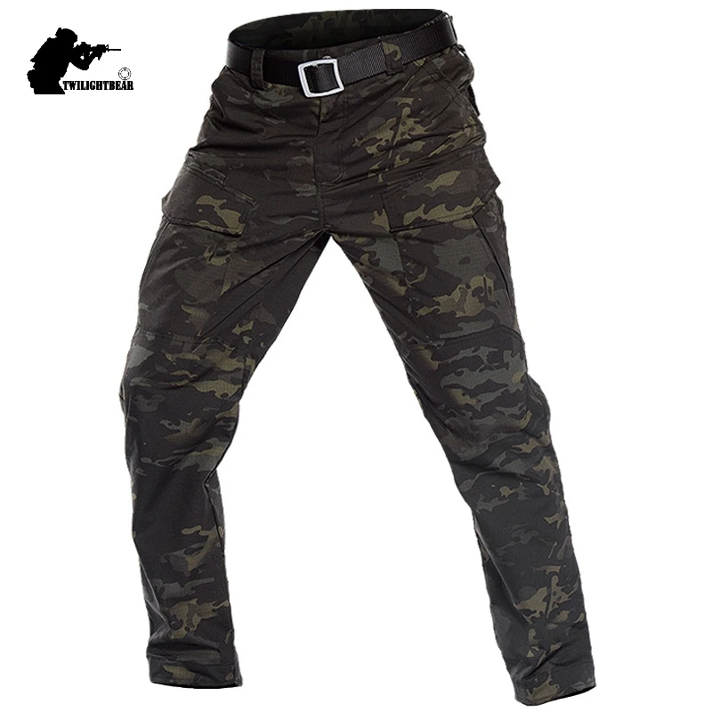 Военные мужские тактические штаны высокого качества, водонепроницаемые, с несколькими карманами, специальные военные штаны, мужские армейские камуфляжные брюки карго BYLF18