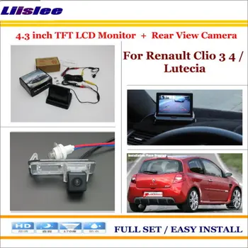 

For Renault Clio 3 4/Lutecia Auto Back UP Reverse Camera & 4.3" Color LCD Monitor Screen Rearview Parking System