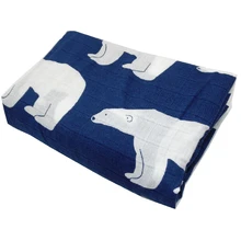 Buy 120x120 CM 100% Cotton Muslin Blankets Polar Bear Soft Baby Blanket Bedding Swaddle Wrap For Newborn Swaddling Bath Towel Free Shipping