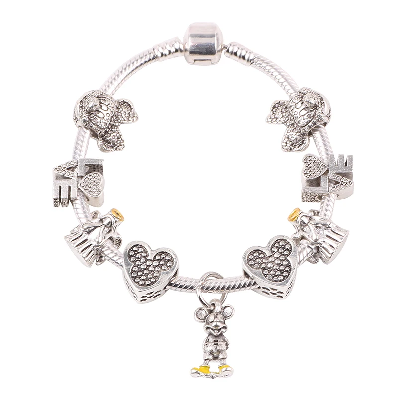 

dodocharms Children's High Quality Charm Gift Mickey Minnie Series DIY Suitable for Women Bracelet Jewelry European Fashion