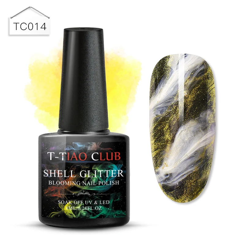 T-TIAO CLUB Blooming Painting Nail Gel Polish Effect Flower Blossom Nails Gel Soak off UV Gel Varnish Manicure Nail Art Lacquer - Цвет: ES03419