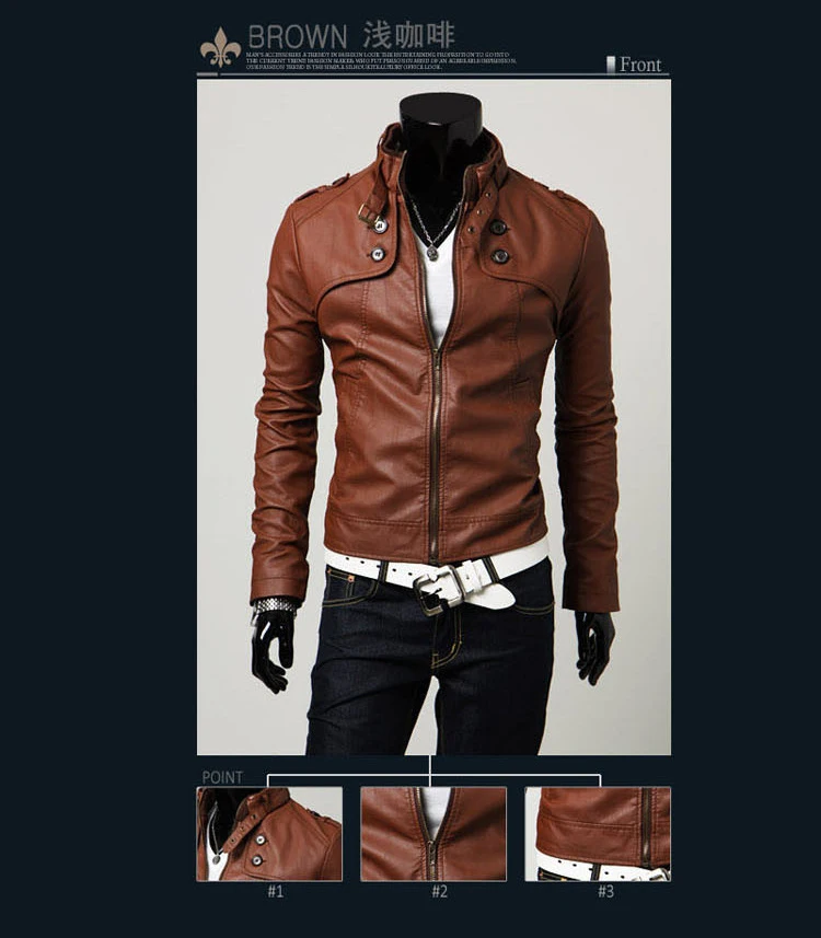 Корейская мужская одежда тонкий воротник кожаное пальто мужская кожаная куртка в стиле панк модное пальто ПУ мужской локомотив мужской короткий параграф