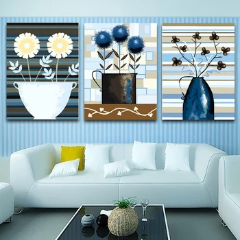 

three-picture combination Max Size 40x50cmx3 Optional Framed picture on wall paint by numbers diy painting oil Blue Dream