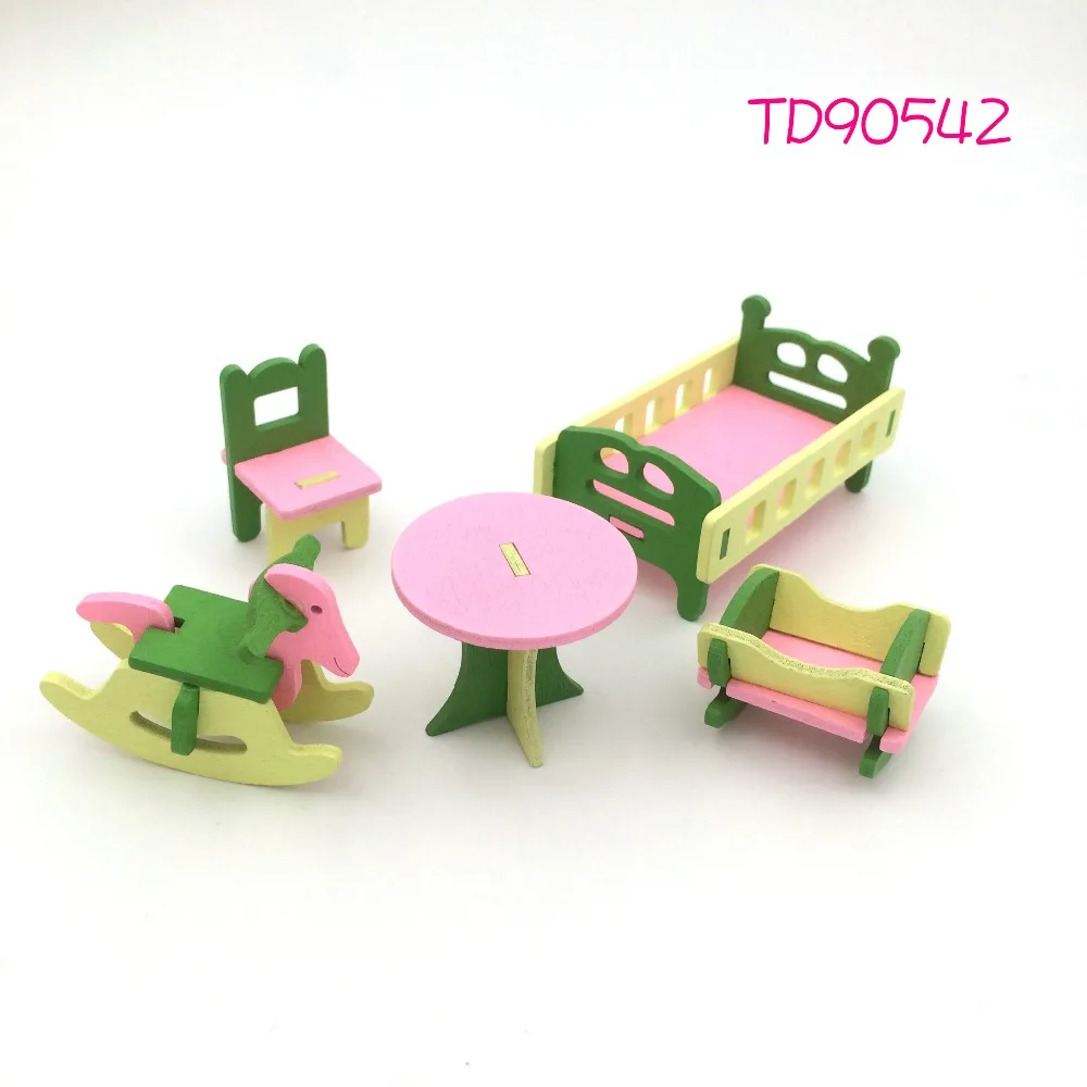 Kid Wooden Pretend Play Furniture toy Doll Accessories Furniture Dolls House Miniature Bath Bed Living Room Children Toy Gift Kid Wooden Pretend Play Furniture toy Doll Accessories Furniture Dolls House Miniature Bath Bed Living Room Children Toy Gift
