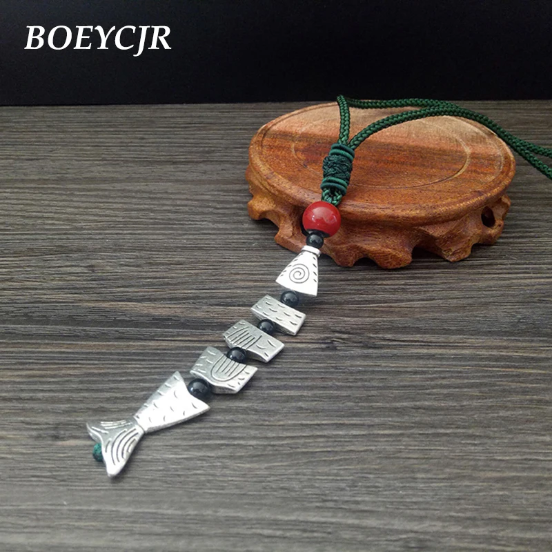 Женское ожерелье с подвеской BOEYCJR этнический сплав керамический бисер цепочка