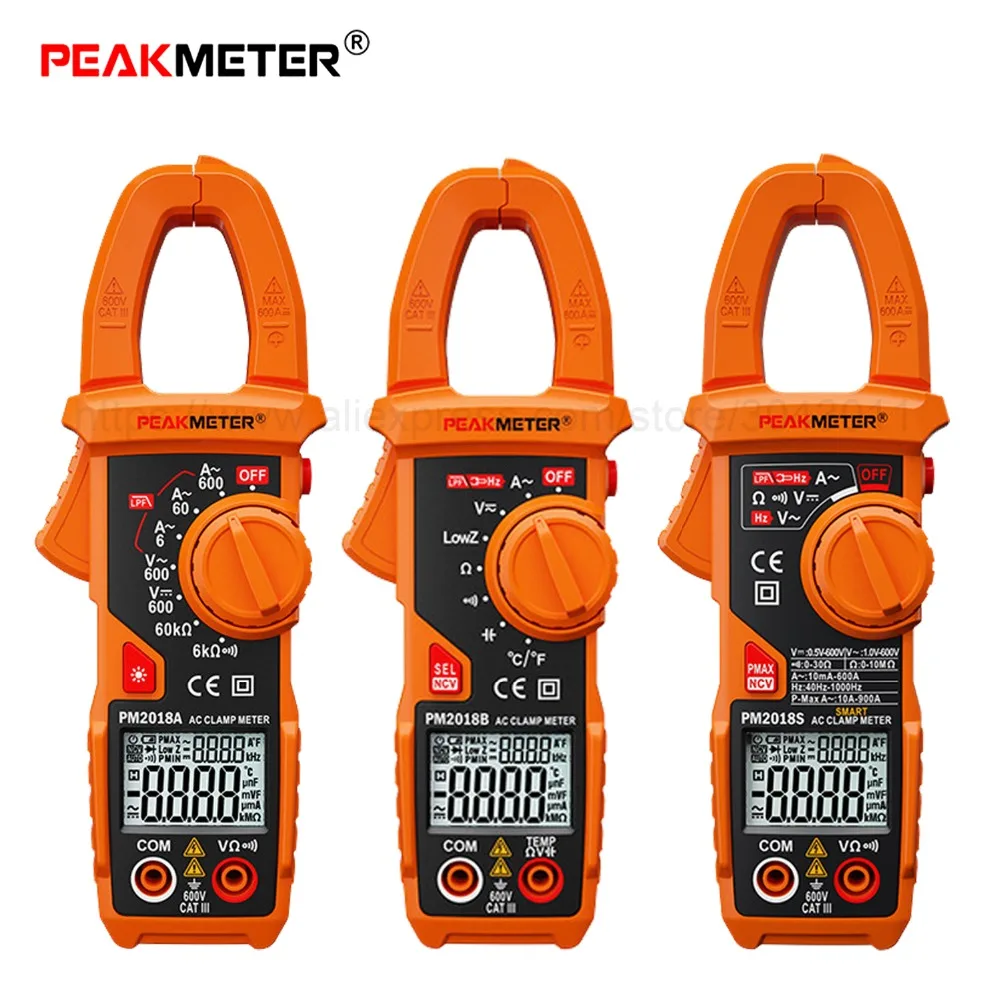 

Handheld Smart DC/AC Digital Clamp Meter Multimeter 6000 count Anti-burn High Precision Ammeter Measurement Tester