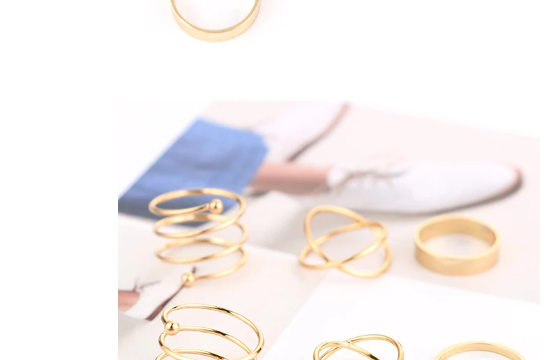 AYAYOO Retro Wedding Rings Set Mixed Hasma Hand Knuckle Midi Female Rings Atique Gold Color Anillos Mujer Jewelry Gift  (2)