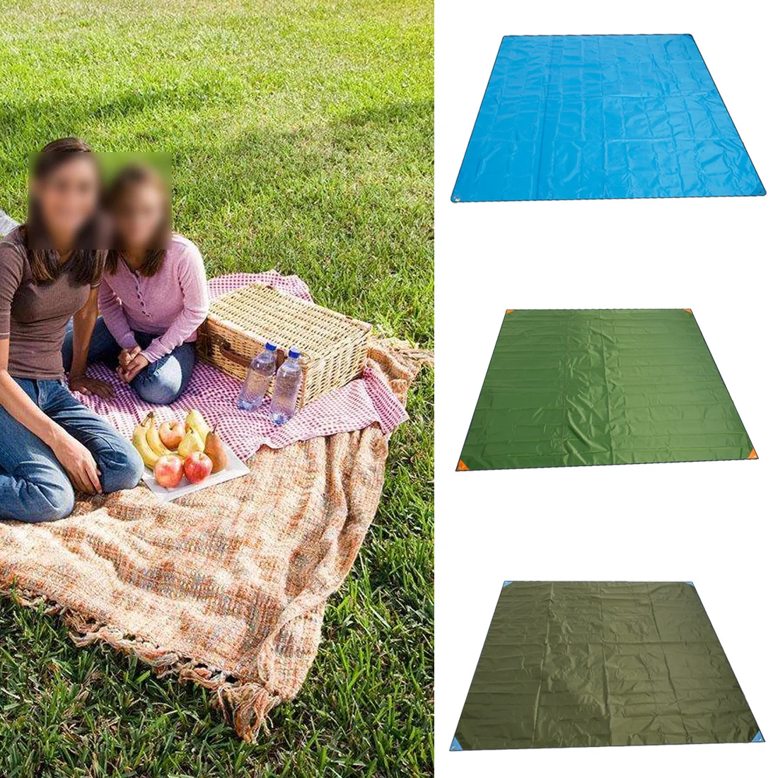 200X220cm Waterproof Outdoor Camping Picnic Beach Mat Camping Tarpaulin