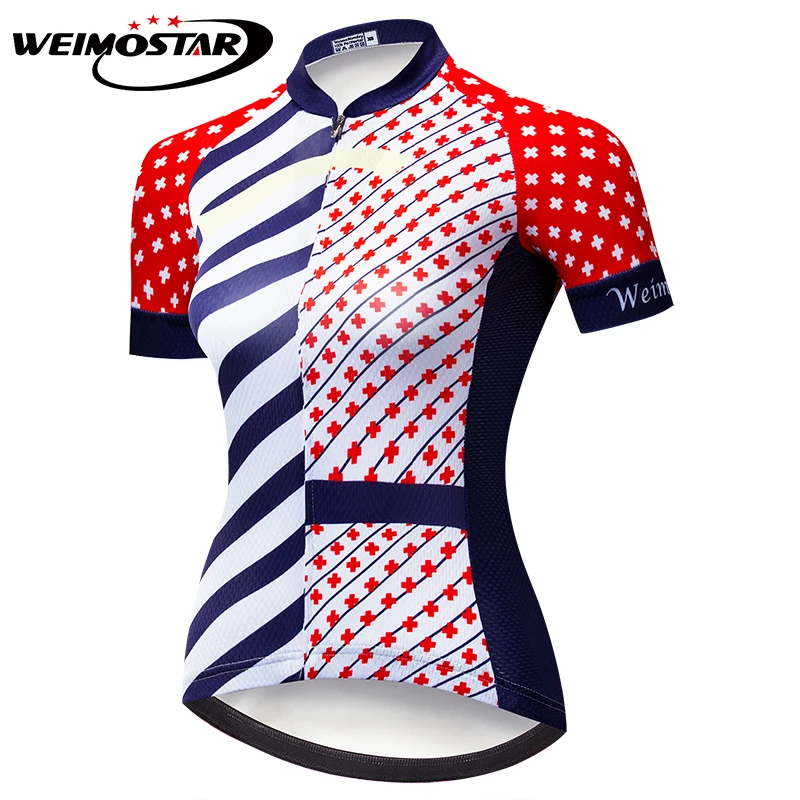 Weimostar Cycling Jersey Women downhill jersey mtb Jersey Bicycle Short Sleeve Breathable Cycling Clothing Ropa Ciclismo