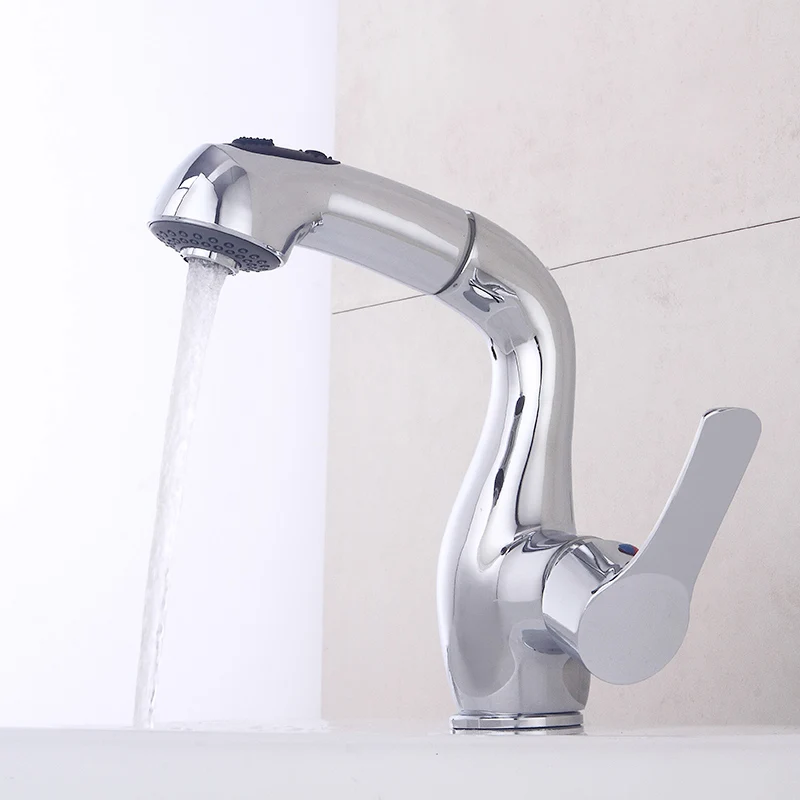 Fapully Kitchen Faucet Pull out Single Handle Deck mount Mixer Chrome Water Tap Kitchen Sink Faucet Taps Torneira Grifo Fapully Kitchen Faucet Pull out Single Handle Deck mount Mixer Chrome Water Tap Kitchen Sink Faucet Taps Torneira Grifo