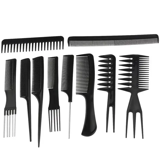 10pcs Professional Hair Styling Combs Hairdresser Accessories 10pcs Professional Hair Styling Combs Hairdresser Accessories Tools Set