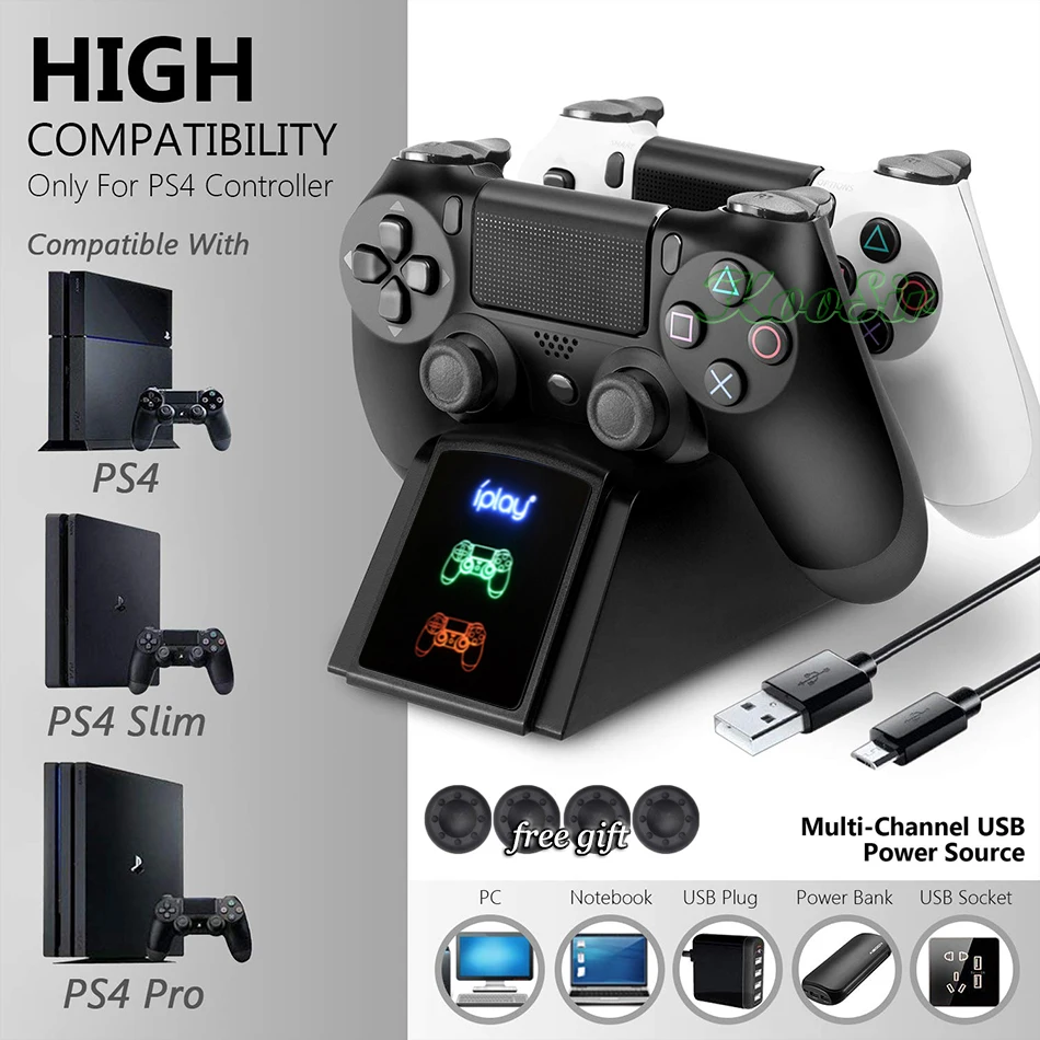 PS4/Slim/Pro беспроводной контроллер зарядная док-станция PS Play станция 4 Джойстик зарядное устройство Подставка для sony Playstation 4 игровая база