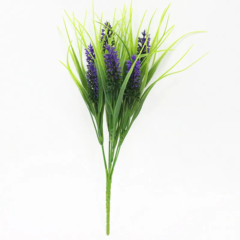 Flone 7 Branch Romantic Provence Lavender Plastic Flower Artificial Flowers Grain Wedding Home Home Decorative Simulation Flower (30)