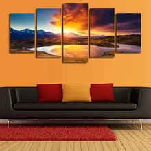 5 Painting Calligraphy Frame Tree Poster Painting Printing Picture Firecrackers Painting Canvas Wall Pictures Home Decor