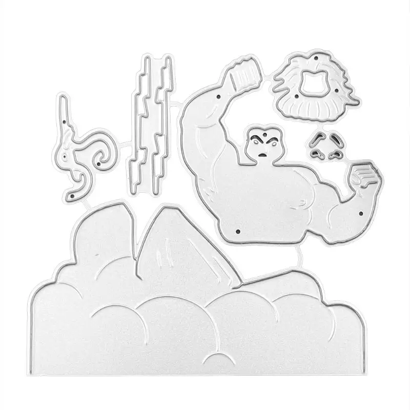 

OOTDTY Hercules Metal Cutting Dies Stencil DIY Scrapbooking Album Stamp Paper Card Embossing Crafts Decor
